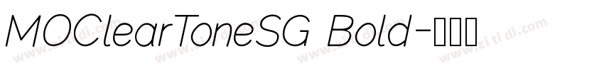 MOClearToneSG Bold字体转换